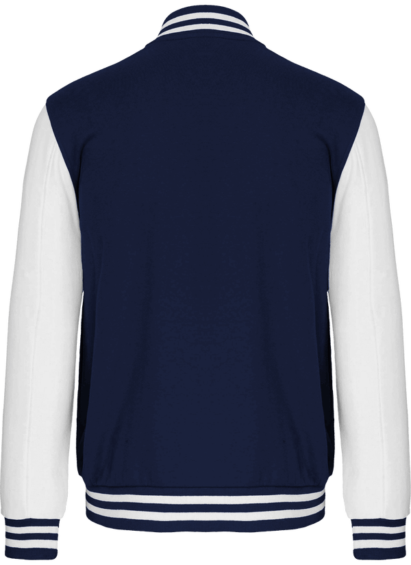 Sweat teddy molleton unisexe dos Navy / White