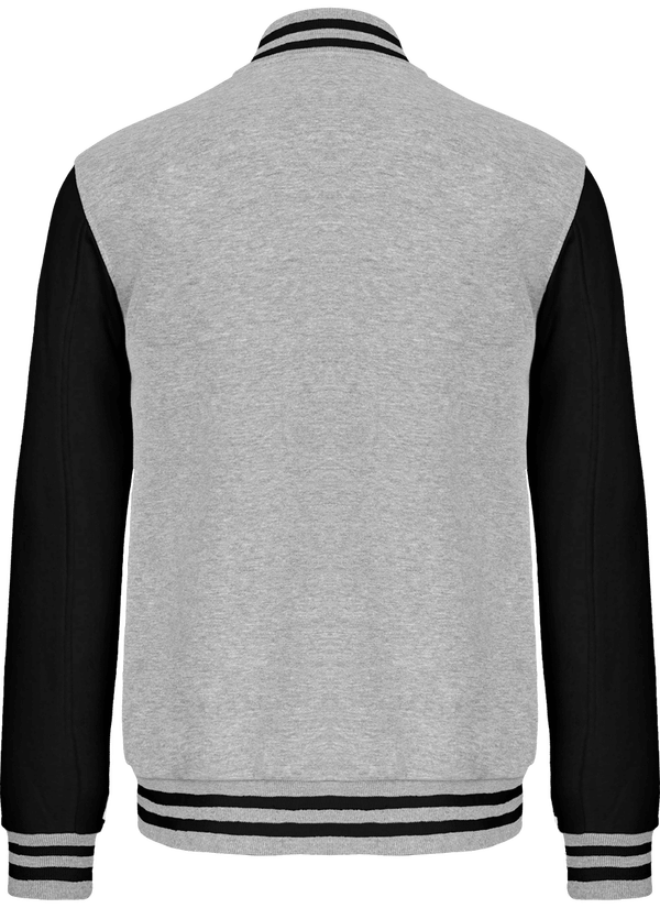 Sweat teddy molleton unisexe dos Oxford Grey / Black