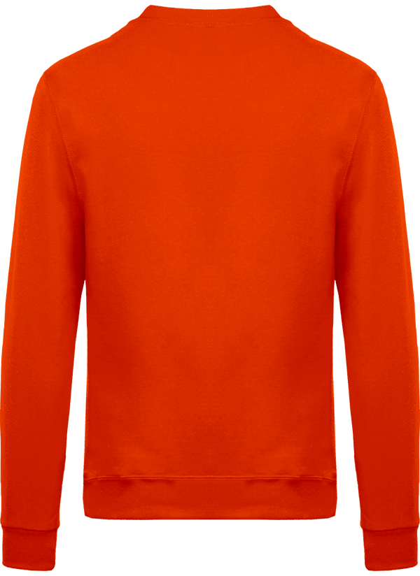 Sweat shirt col rond unisexe dos Orange