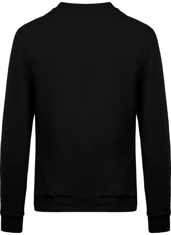 Sweat shirt col rond unisexe dos Black