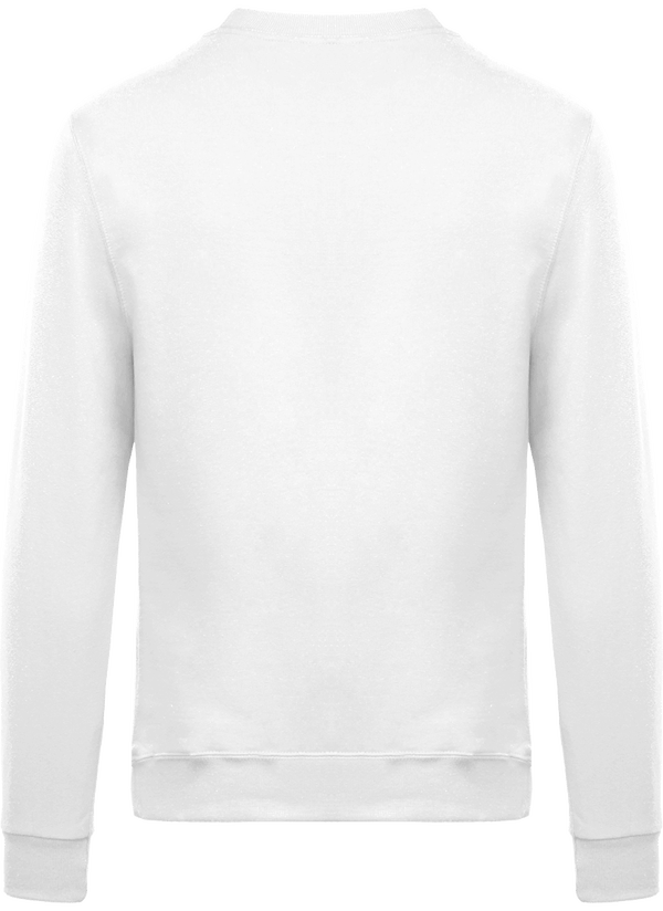 Sweat shirt col rond unisexe dos White