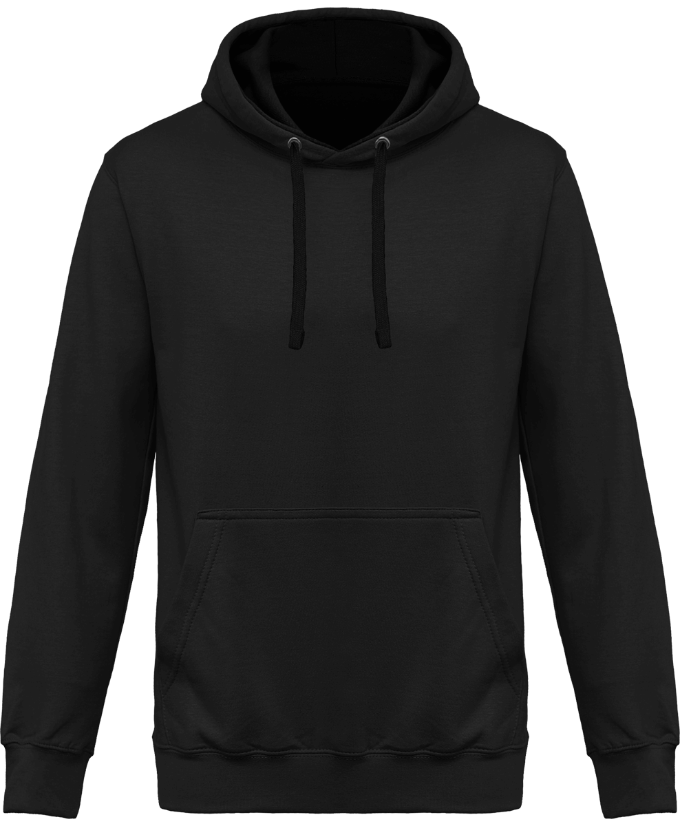 Sweat-Shirt À Capuche Homme - Broderie Et Impression  Dark Grey / Black