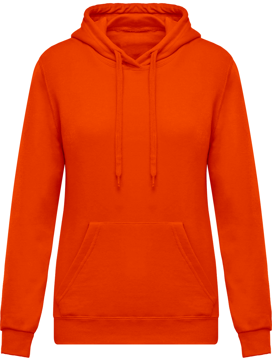 Sweat-Shirt À Capuche Femme  Orange