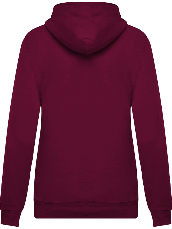 Sweat shirt a capuche femme dos Wine