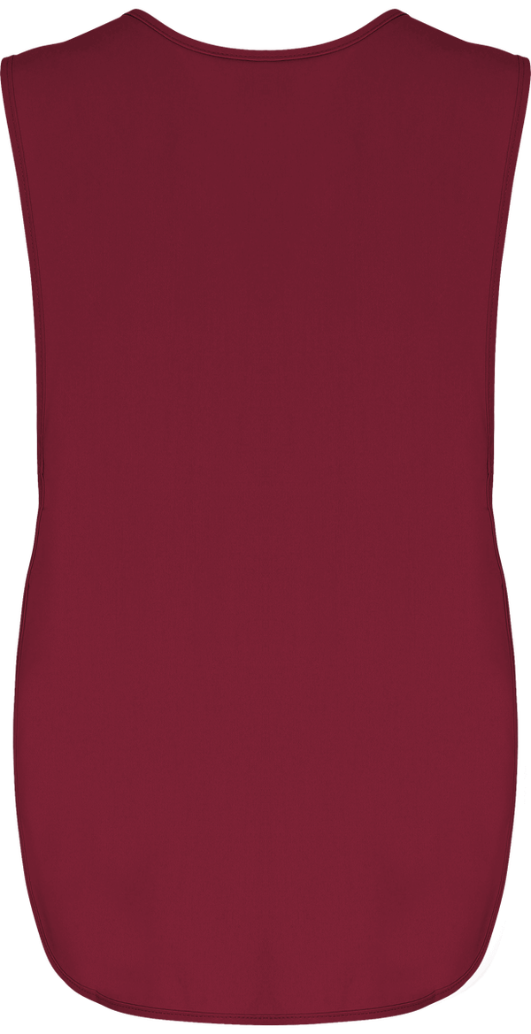 Tablier chasuble avec poche ventrale dos Burgundy