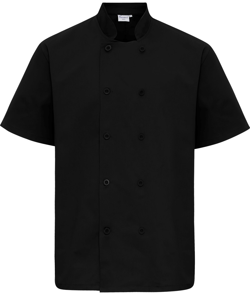 Chef's Jacket Mixed Short Sleeves Personalised Black