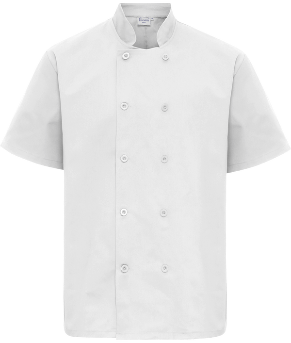 Veste de cuisine mixte manches courtes plexus White