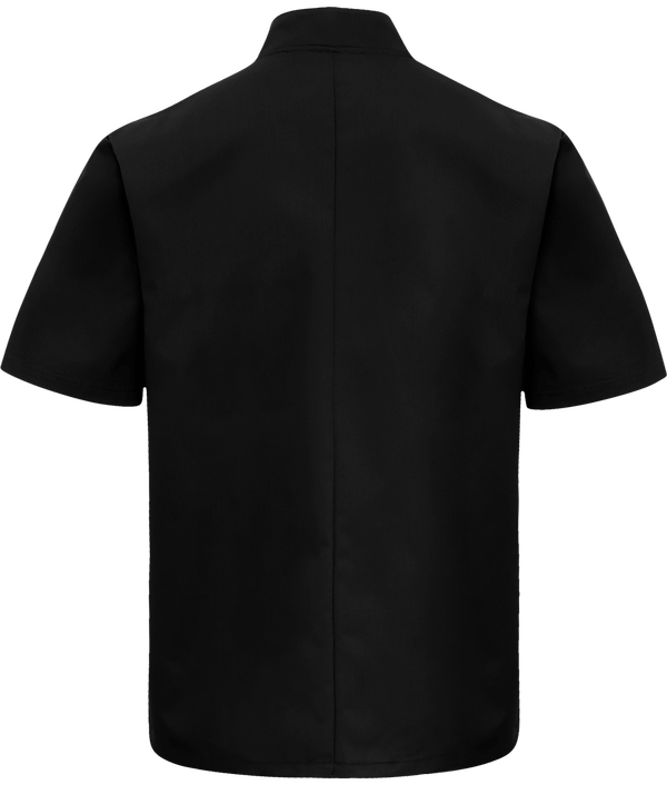 Veste de cuisine mixte manches courtes dos Black