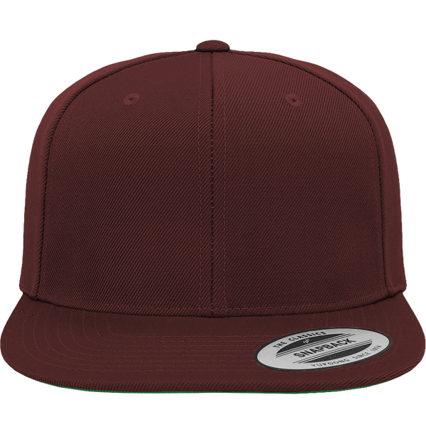 Klassische Snapback-Kappe - Französische Stickerei Maroon