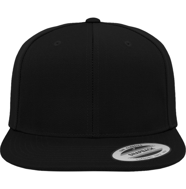 Klassische Snapback-Kappe - Französische Stickerei Black / Black