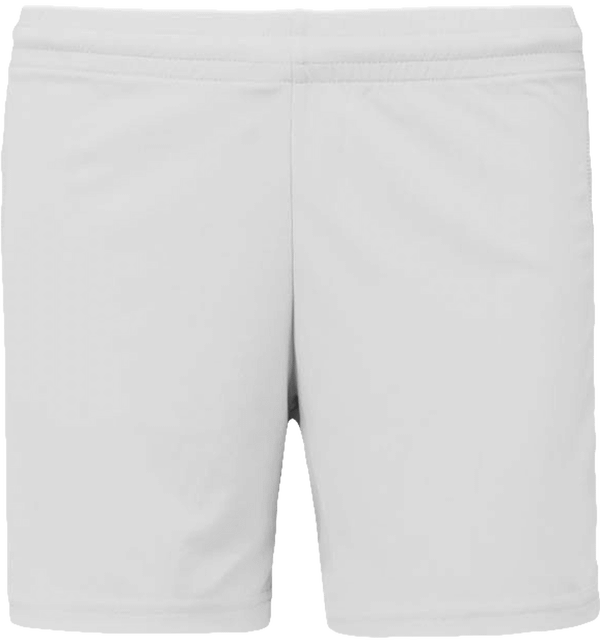 Short de sport femme en polyester face White