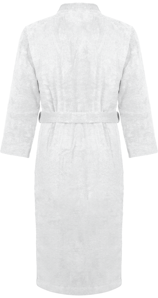 Kimono-Kragenbademantel 400G | Bestickbar | 100% Baumwolle White