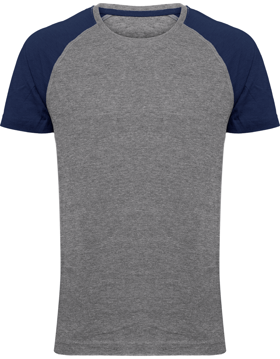 Unisex-Sport-T-Shirt Bicolor | Triblend Grey Heather / Sporty Navy Heather