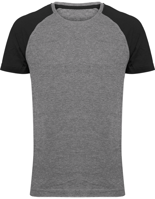 Unisex-Sport-T-Shirt Bicolor | Triblend Grey Heather / Black Heather