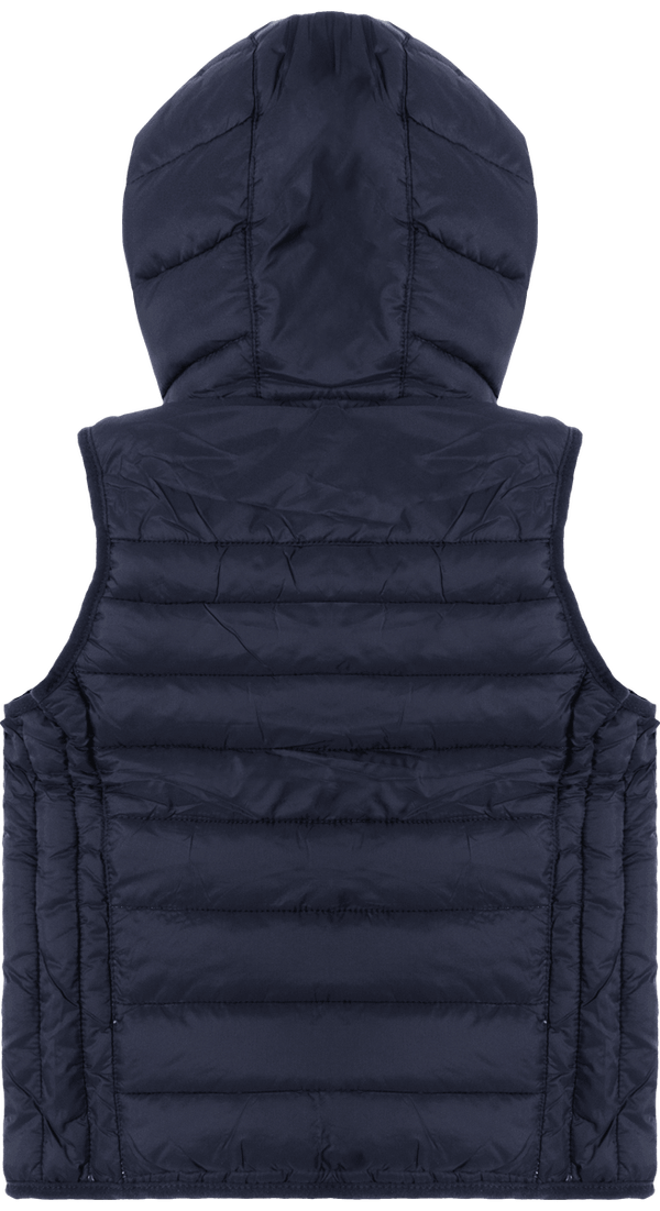 Bodywarmer a capuche enfant dos Navy