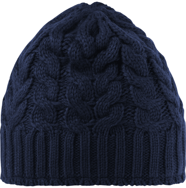 Bonnet Maille Torsadée - Tendance Et Romantique Navy