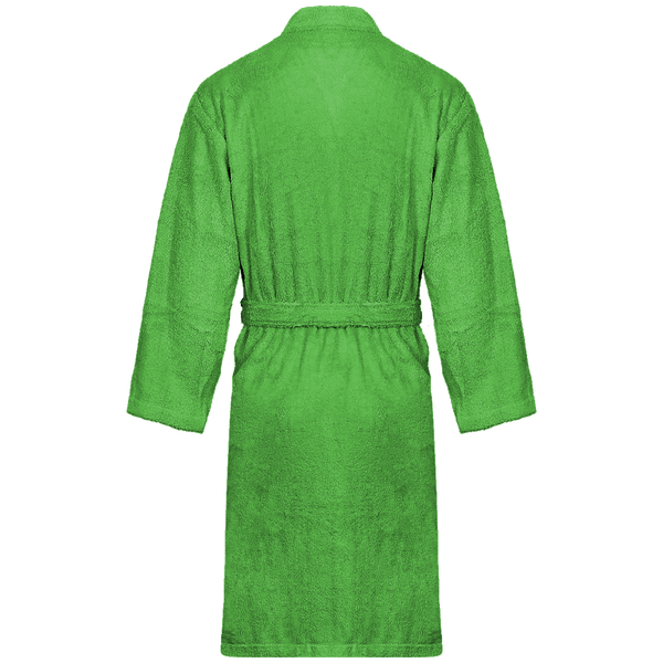 Peignoir col kimono dos Lime Green