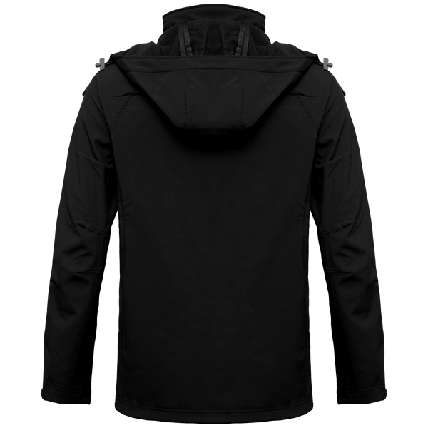 Veste softshell a capuche homme dos Black