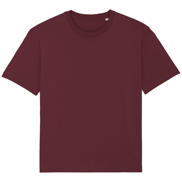 T shirt ample unisexe face Burgundy