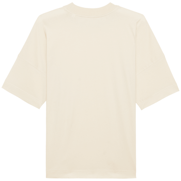 T shirt oversized col montant unisexe dos Natural Raw