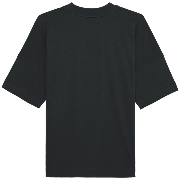 T shirt oversized col montant unisexe dos Black