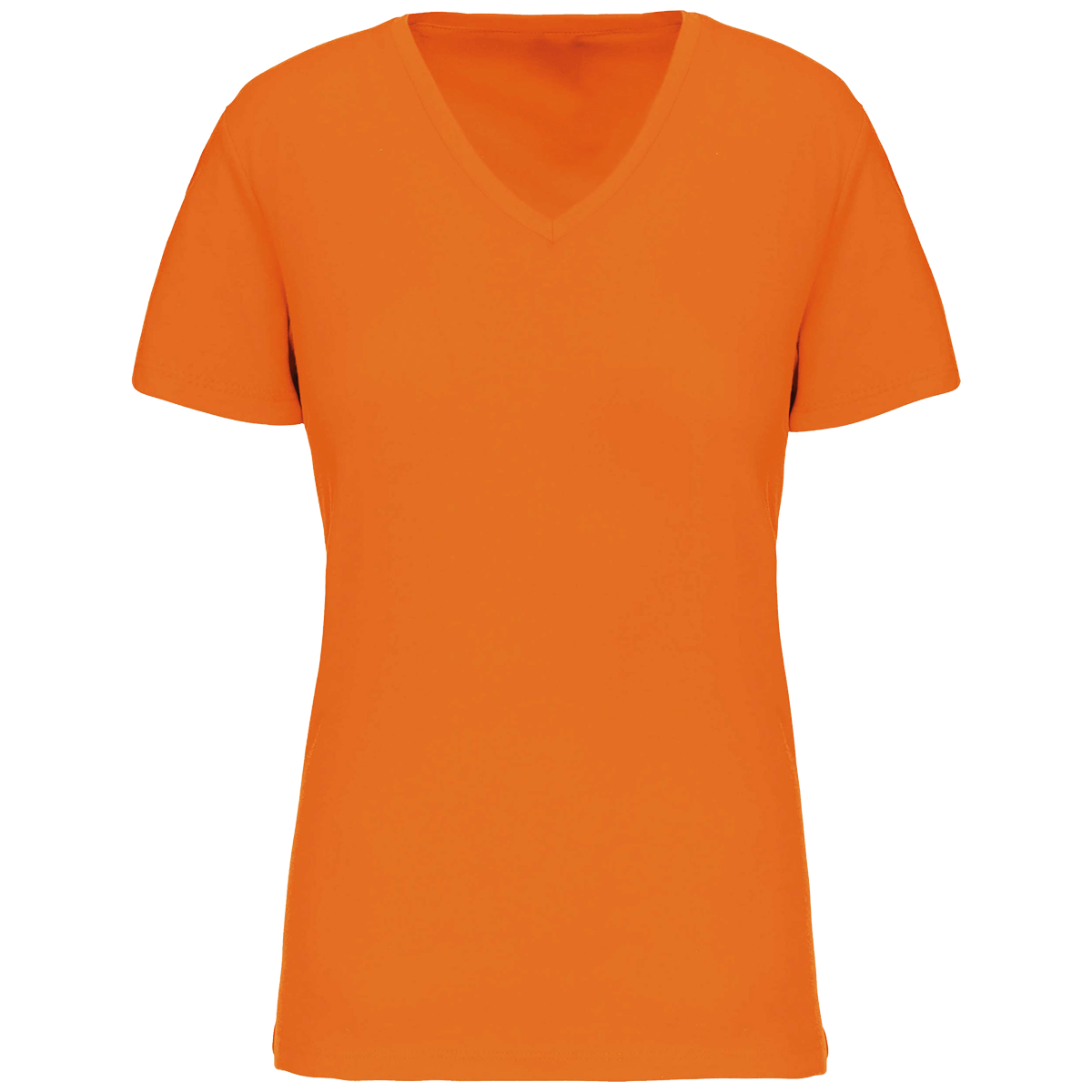 T-Shirt Bio150 Col V Femme Personnalise | 100% Coton Bio | Impression Et Broderie Orange