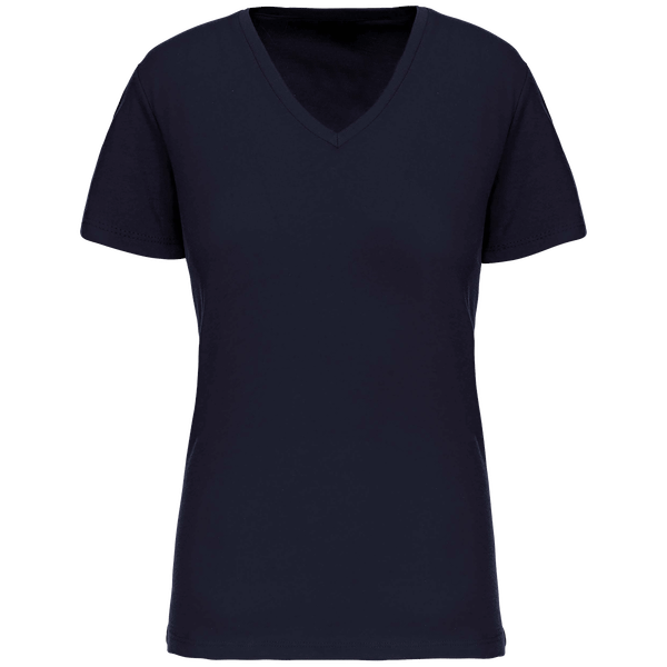 T-Shirt Bio150 Col V Femme Personnalise | 100% Coton Bio | Impression Et Broderie Navy