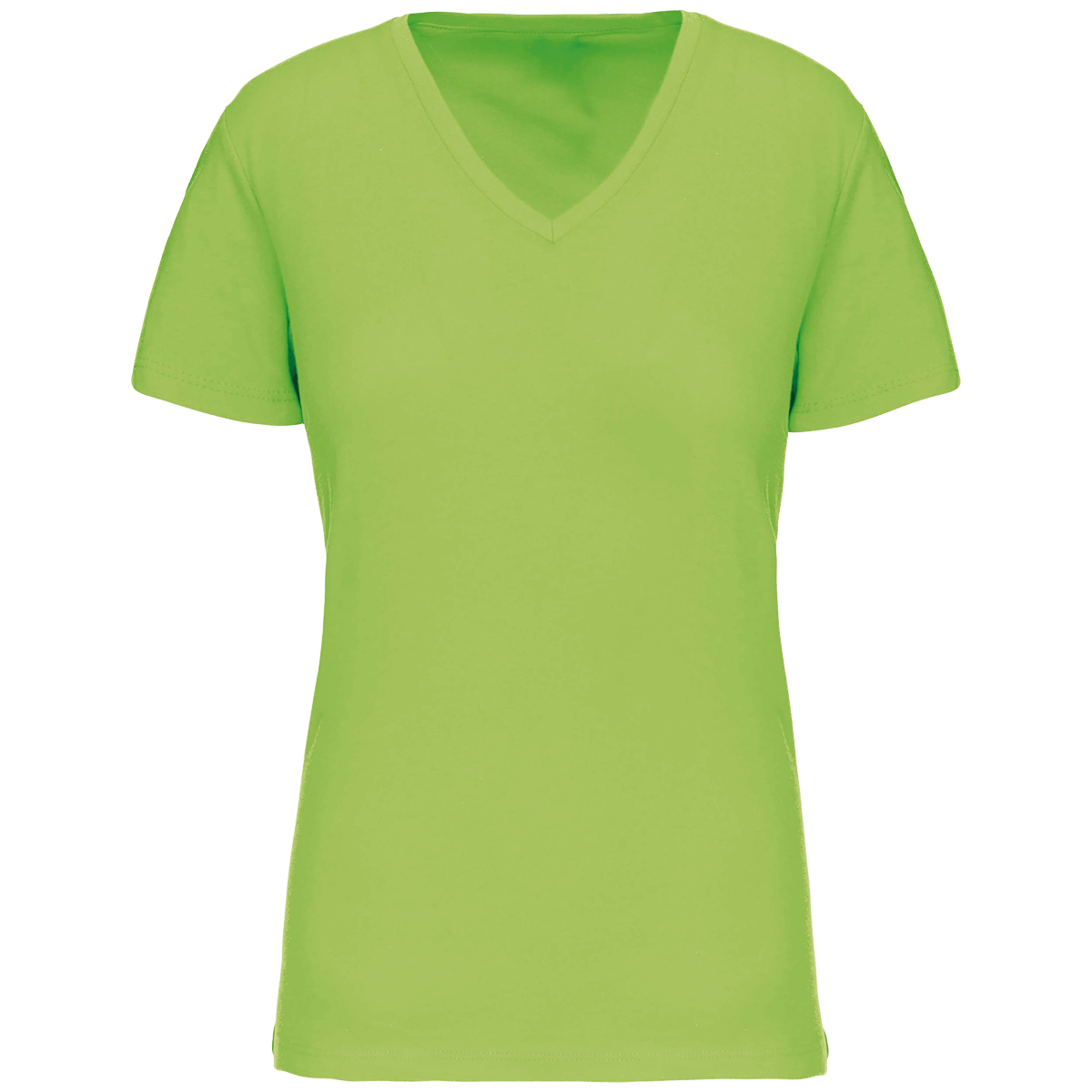 T-Shirt Bio150 Col V Femme Personnalise | 100% Coton Bio | Impression Et Broderie Lime