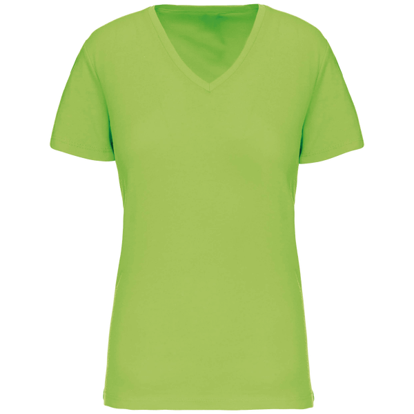 T-Shirt Bio150 Col V Femme Personnalise | 100% Coton Bio | Impression Et Broderie Lime