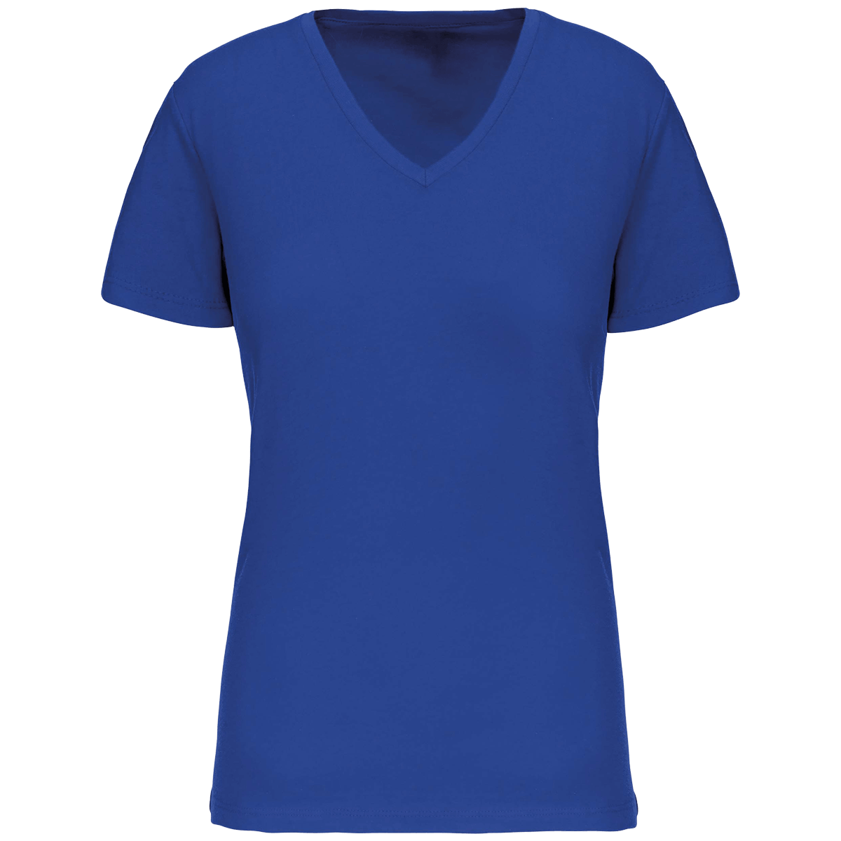 T-Shirt Bio150 Col V Femme Personnalise | 100% Coton Bio | Impression Et Broderie Light Royal Blue