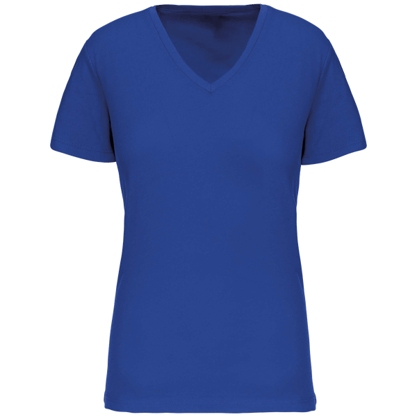 T-Shirt Bio150 Col V Femme Personnalise | 100% Coton Bio | Impression Et Broderie Light Royal Blue