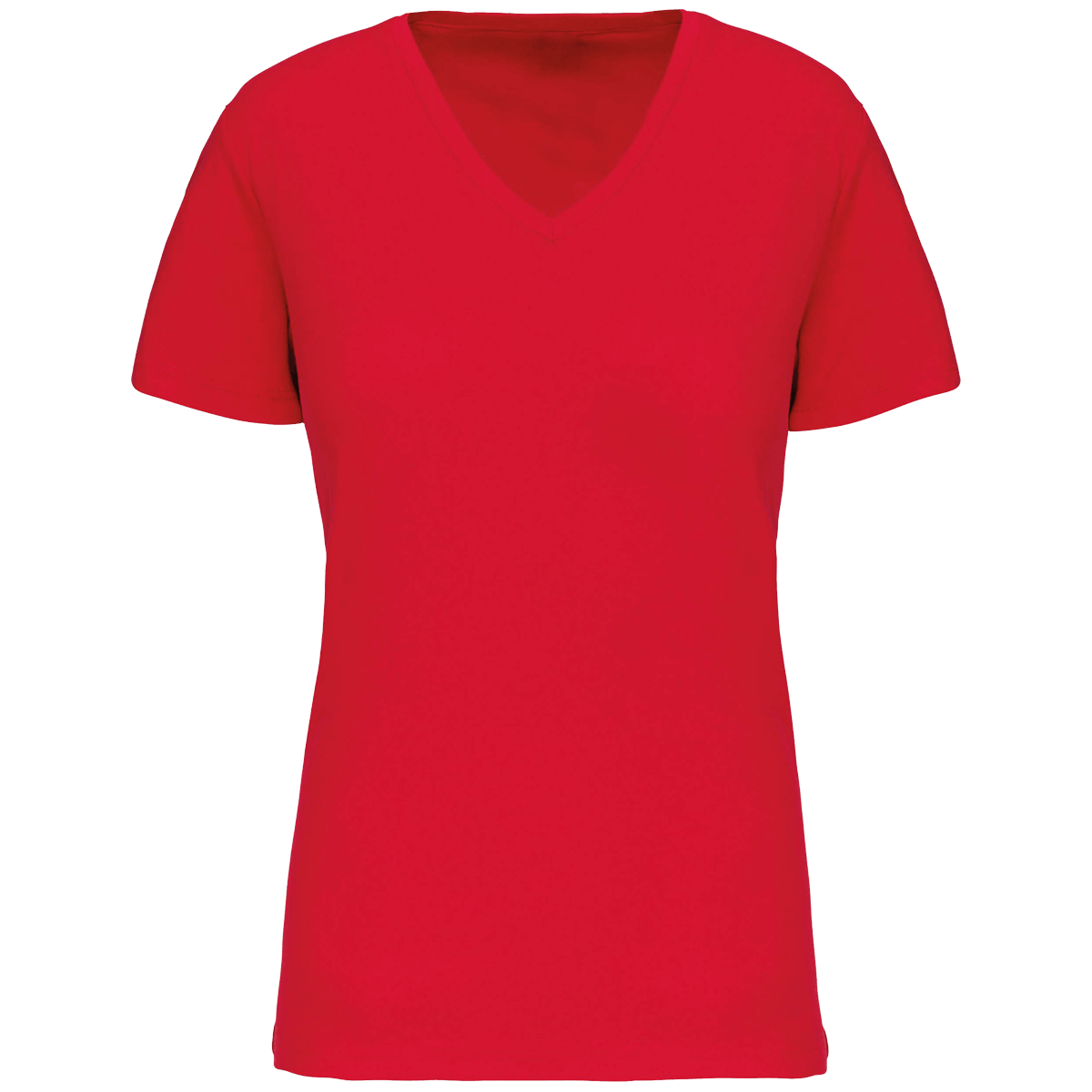 T-Shirt Bio150 Col V Femme Personnalise | 100% Coton Bio | Impression Et Broderie Red