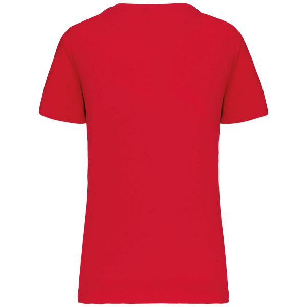 T shirt bio150 col v femme dos Red