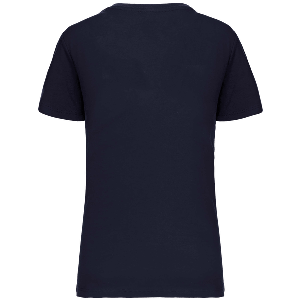 T shirt bio150 col v femme dos Navy