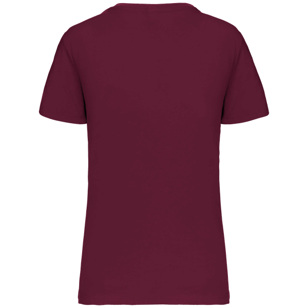 T shirt bio150 col v femme dos Wine