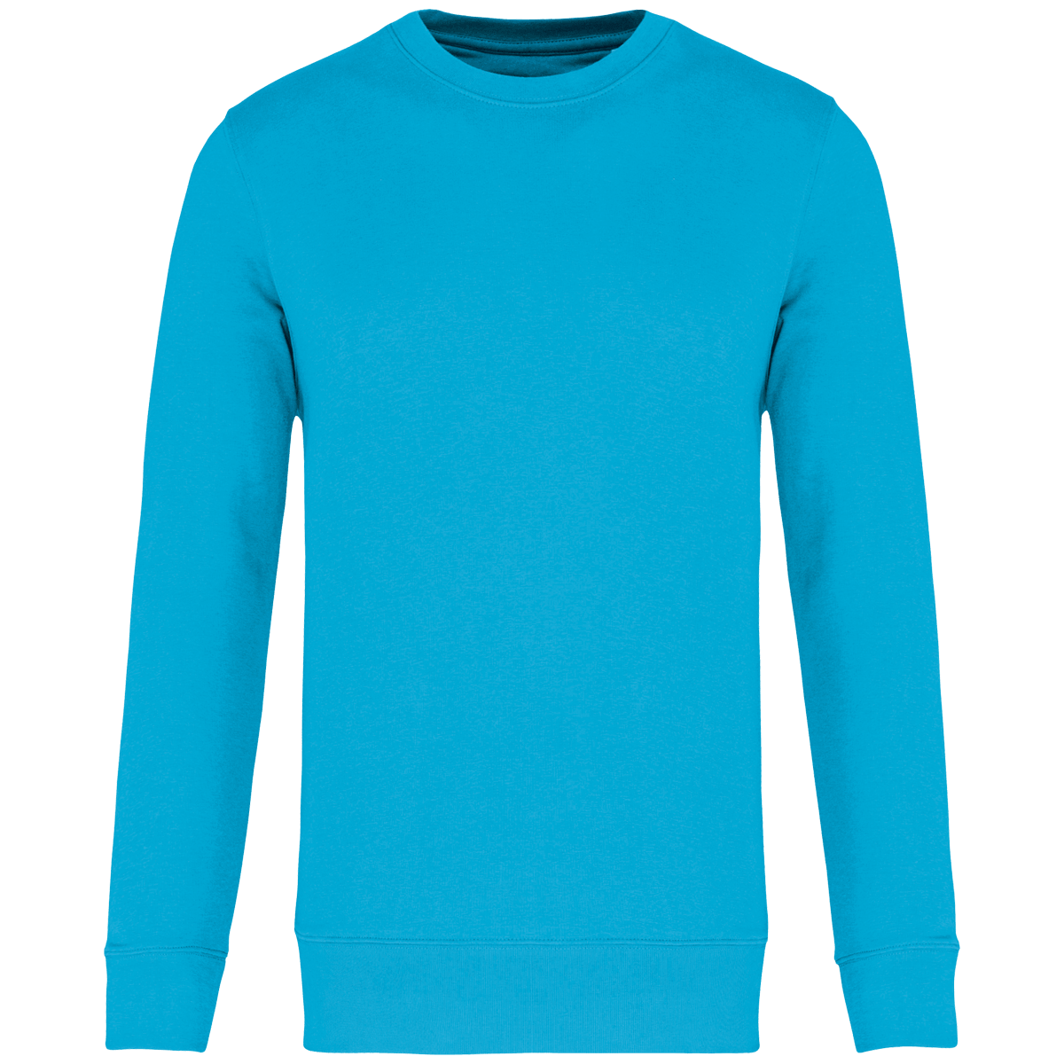 Sweat-Shirt Écoresponsable À Col Rond | Impression Et Broderie Sea Turquoise