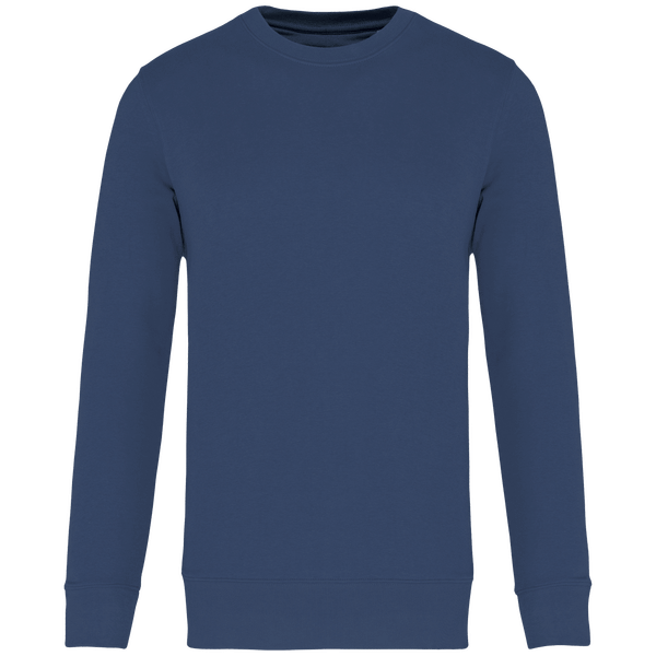 Sweat shirt ecoresponsable a col rond face Deep Blue