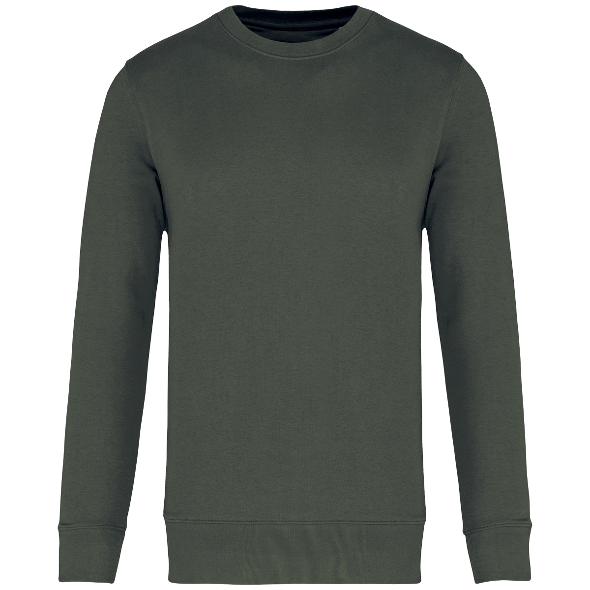 Sweat-Shirt Écoresponsable À Col Rond | Impression Et Broderie Dark Khaki