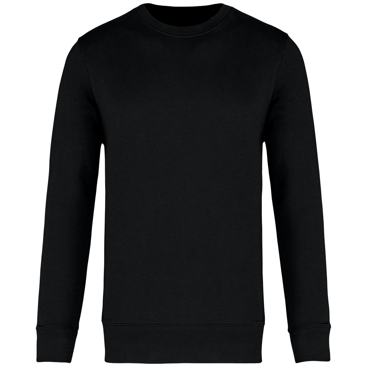 Sweat-Shirt Écoresponsable À Col Rond | Impression Et Broderie Black