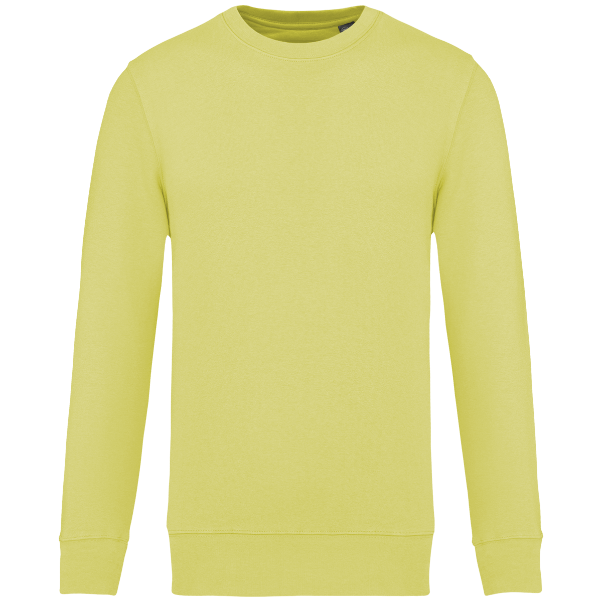 Sweat-Shirt Écoresponsable À Col Rond | Impression Et Broderie Lemon Yellow