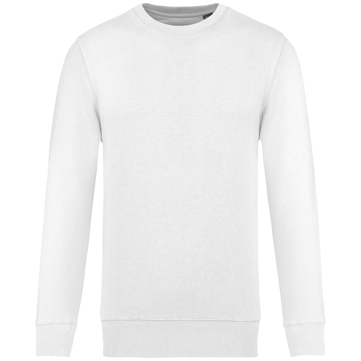 Sweat-Shirt Écoresponsable À Col Rond | Impression Et Broderie White