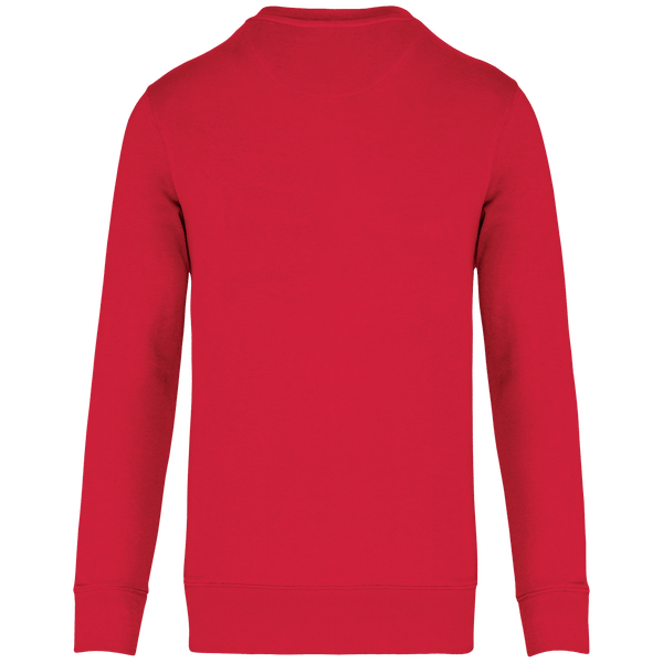 Sweat shirt ecoresponsable a col rond dos Red