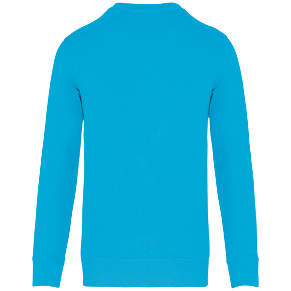 Sweat shirt ecoresponsable a col rond dos Sea Turquoise