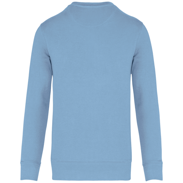 Sweat shirt ecoresponsable a col rond dos Sky Blue