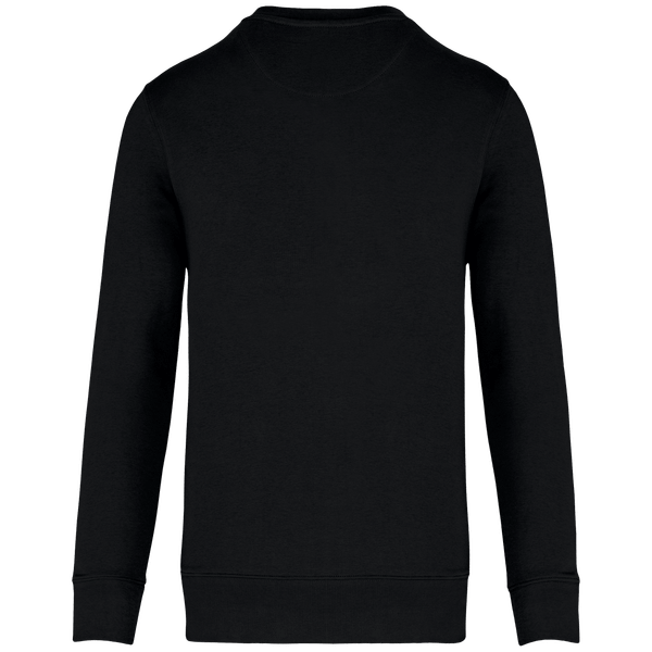 Sweat shirt ecoresponsable a col rond dos Black