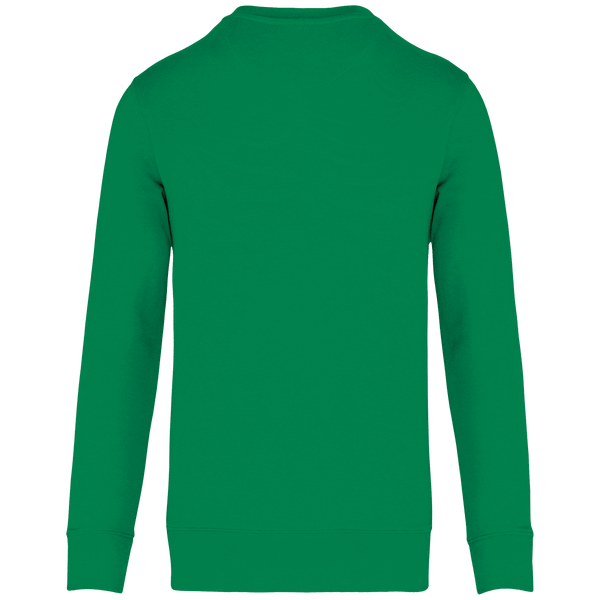 Sweat shirt ecoresponsable a col rond dos Kelly Green