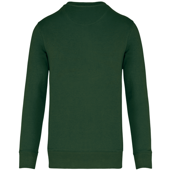 Sweat shirt ecoresponsable a col rond dos Forest Green