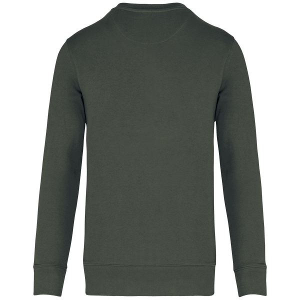 Sweat shirt ecoresponsable a col rond dos Dark Khaki