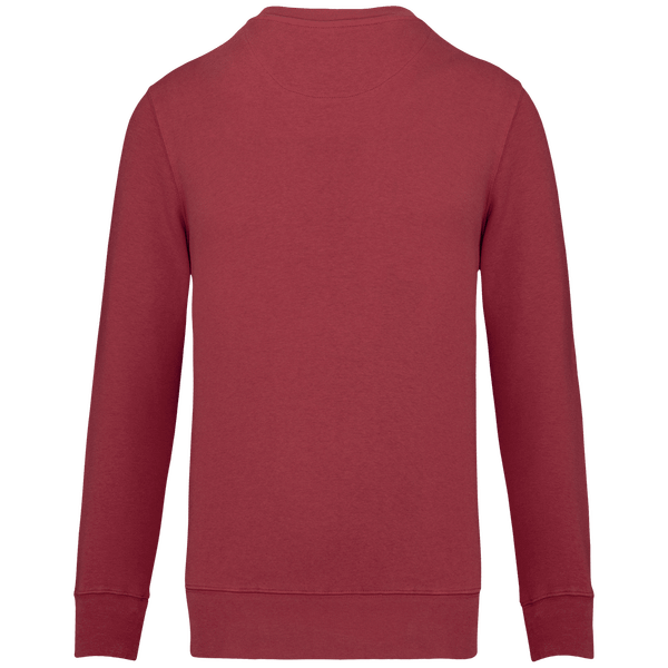Sweat shirt ecoresponsable a col rond dos Terracotta Red