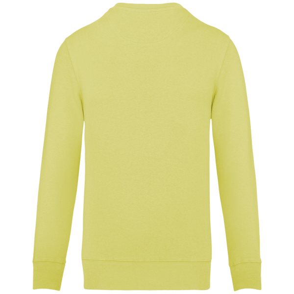 Sweat shirt ecoresponsable a col rond dos Lemon Yellow